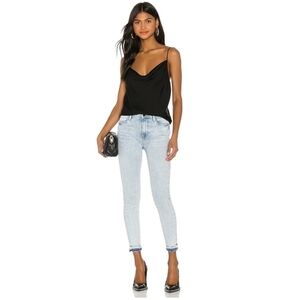 Frame Le High Skinny Crop in Pali Wash